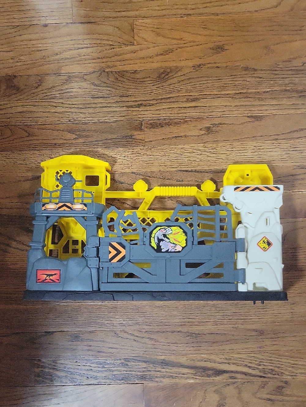 Kids Dinosaur Playset Gate - Yellow & Gray